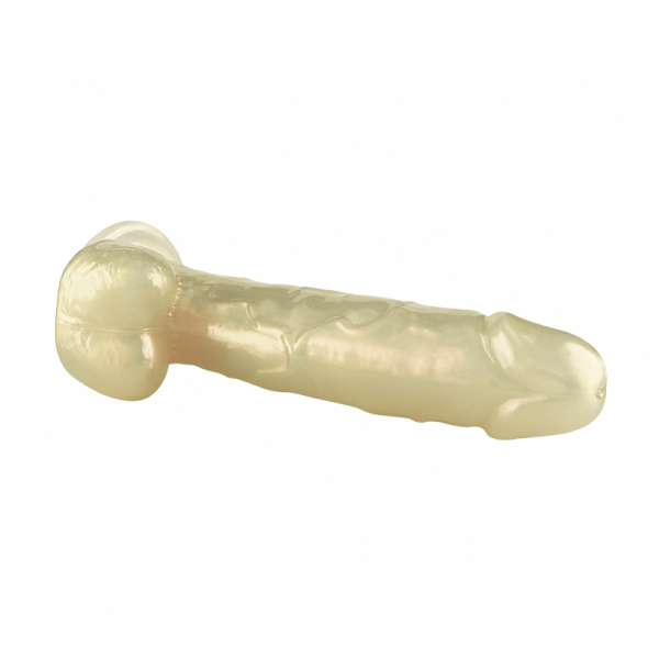 Перламутровый золотистый фаллоимитатор на присоске Keshi Pearl