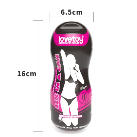 Мастурбатор в колбе вагина Sex In A Can Vagina Lotus Tunnel  с вибрацией