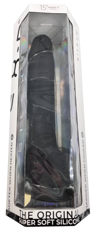 Реалистичный черный фаллоимитатор SILEXD Model 1 "15" 38 см