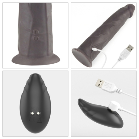 Реалистичный вибратор с ротацией Dual Layered Silicone Rotator 23 см