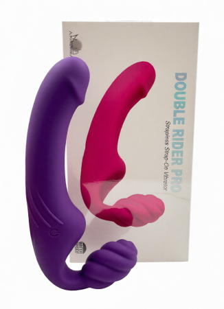 Безремневой страпон с вибрацией Aphrodisia Double Rider Pro 22 см