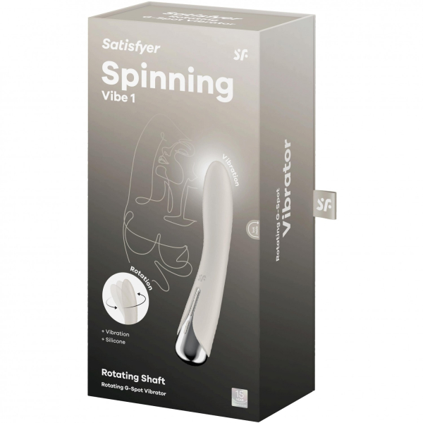 Вибратор для точки G с ротацией бежевый Spinning Vibe 1 Satisfyer 