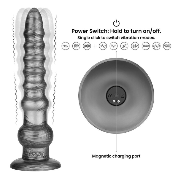 Вибратор на присоске King Sized Vibrating Vibrax Slider 32 см