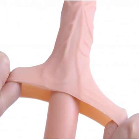 Удлиняющая насадка на пенис телесная X-Tender Penis Sleeve + 5 см