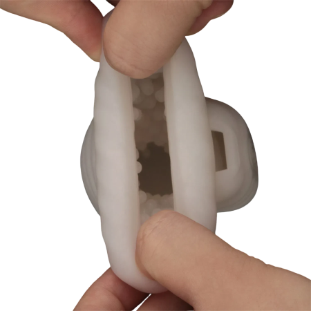 Рельефная вибронасадка на пенис Knights Ring Vibrating Dual Purpose Sleeve-Wavy