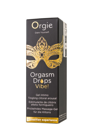 Возбуждающий гель для клитора с эффектом вибрации Orgasm Drops Vibe! 15 мл