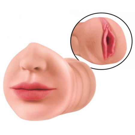 Мастурбатор вагина и ротик с зубками Vagina-Oral sex with teeth