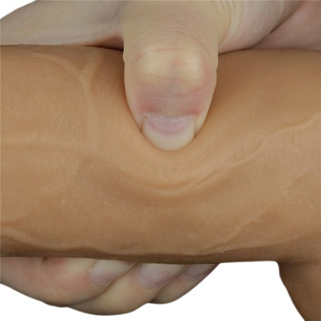 Фаллос с закрытой головкой и высоко посаженной мошонкой Dual Layered Handle Cock 28 см