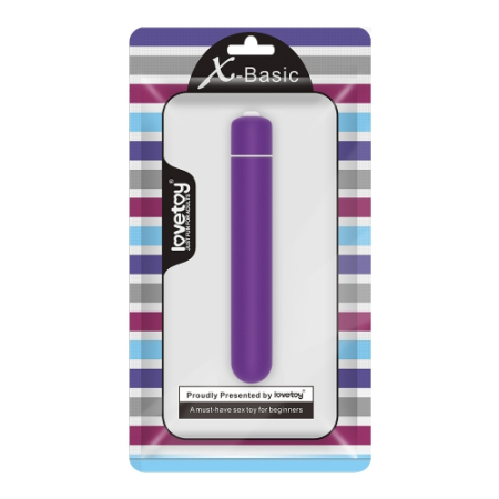 Мини-вибратор X-Basic Bullet Lovetoy с 10 режимами фиолетовый