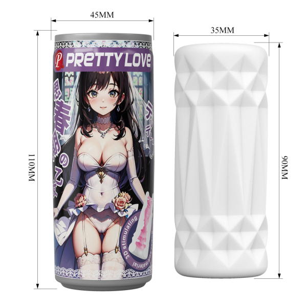 Мастурбатор с рельефом в банке Pretty Love