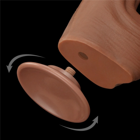 Реалистичный фаллоимитатор на присоске Sliding Skin Dual Layer Dong 29 см