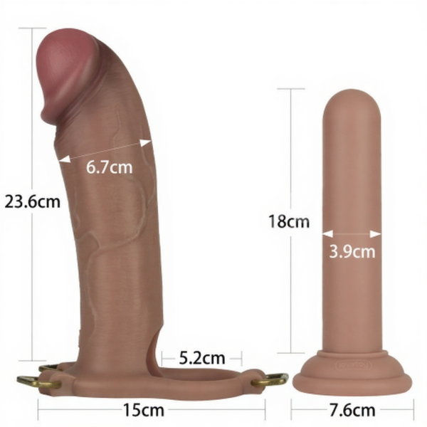 Фаллопротез на ремнях Ingen 9'' Enhanced Set L/XL/2XL