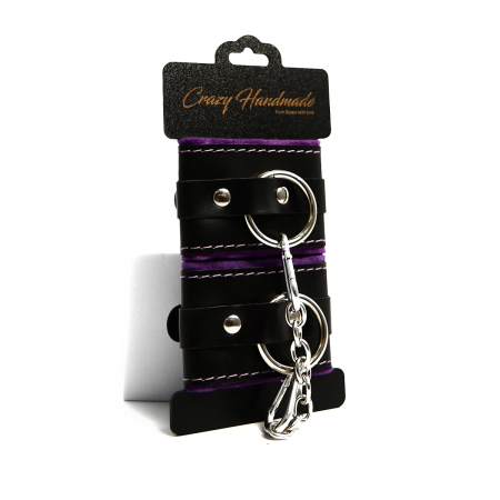 Оковы прямоугольные с мягкой фиолетовой подкладкой Crazy Handmade
