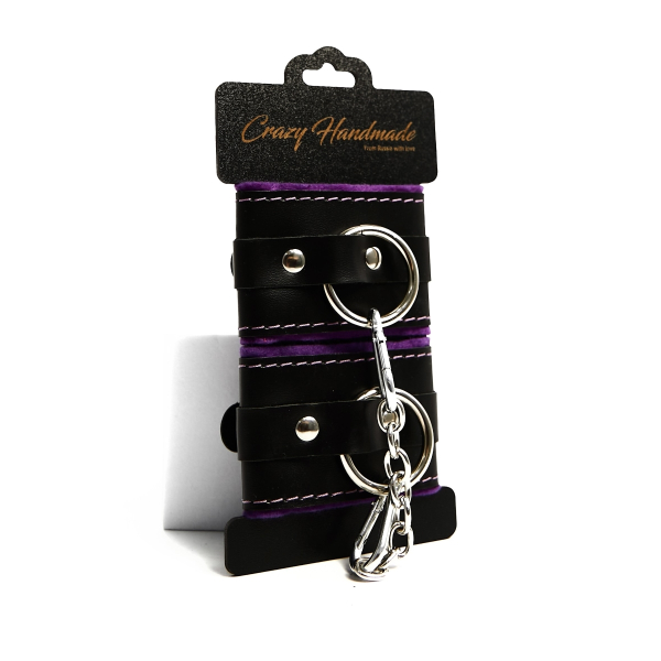 Оковы прямоугольные с мягкой фиолетовой подкладкой Crazy Handmade