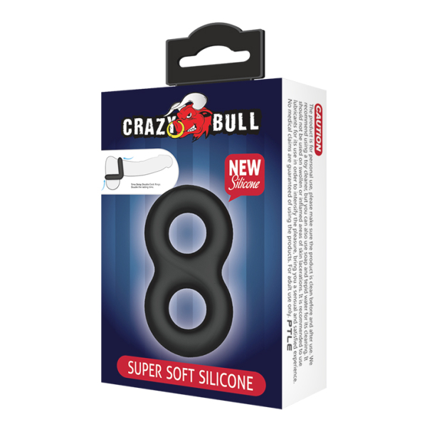 Двойное эрекционное кольцо Crazy Bull 