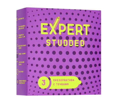 Презервативы точечные EXPERT Studded (3 шт)