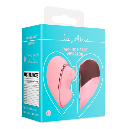 Перезаряжаемый вибратор-сердце с функцией пульсации розовый Tapping Heart Vibrator