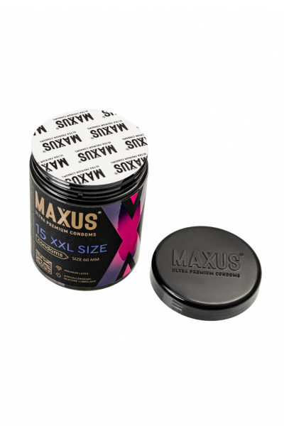 Презервативы Maxus XXL увеличенного размера в пластиковом кейсе (15 шт)