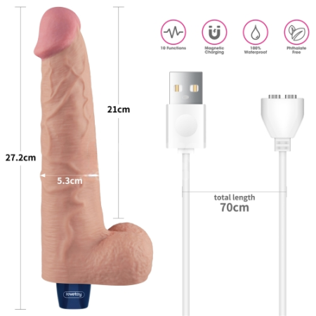 Реалистичный вибратор REAL SOFTEE 27 см