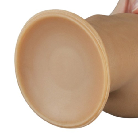 Фаллос с закрытой головкой и высоко посаженной мошонкой Dual Layered Handle Cock 28 см