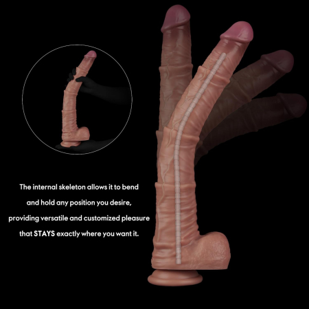 Реалистичный фаллоимитатор гигант двухслойный Dual Cock XXL 40 см