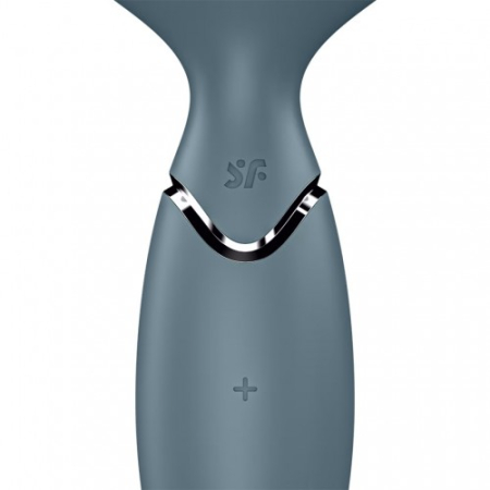 Перезаряжаемый мини-массажер с вибрацией серый Mini Wand-er Satisfyer 