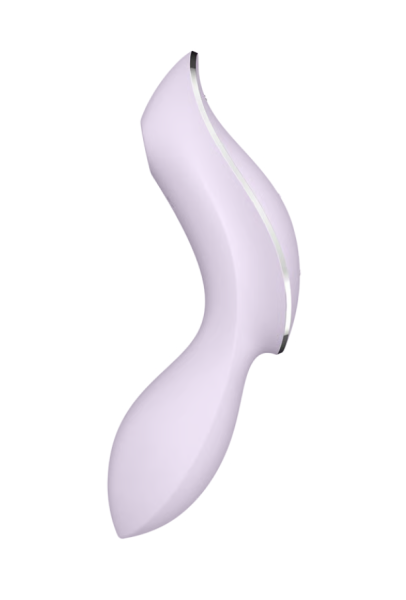 Вакуумный вибростимулятор для клитора и точки G фиолетовый Curvy Trinity 2 Satisfyer (EU+World version)