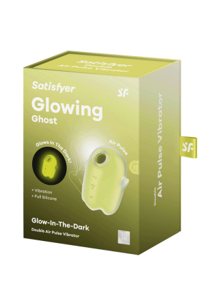 Вакуум-волновой бесконтактный стимулятор клитора желтый Glowing Ghost Satisfyer 