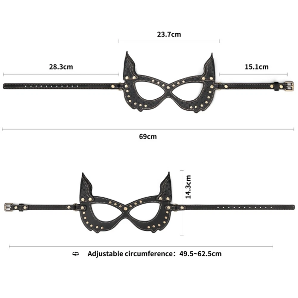Маска из искусственной кожи Rebellion Reign Bunny Mask