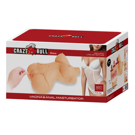 Мастурбатор женский торс вагина и анус Crazy Bull 