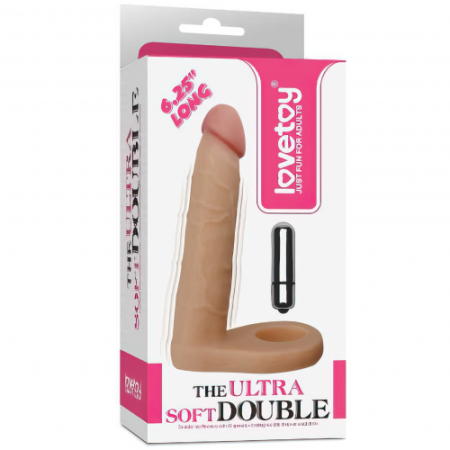 Насадка для двойного проникновения с вибрацией The Ultra Soft Double 15 см