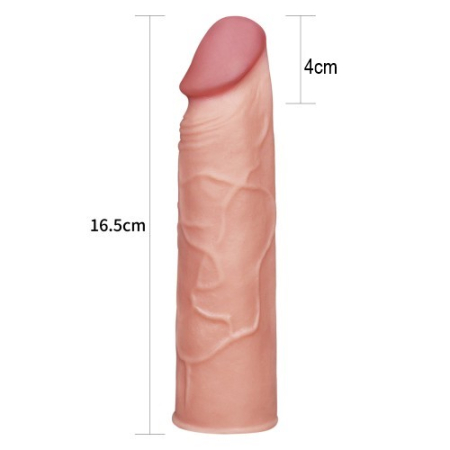 Удлиняющая насадка на пенис телесная X-Tender Penis Sleeve + 4 см