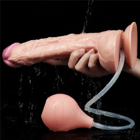 Реалистичный фаллос с имитацией семяизвержения Lovetoy Squirt Extreme 28 см