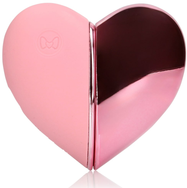 Перезаряжаемый вибратор-сердце с функцией пульсации розовый Tapping Heart Vibrator