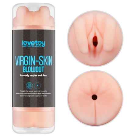 Мастурбатор влагалище и попка Virgin-skin Blowout Double Side Stroker
