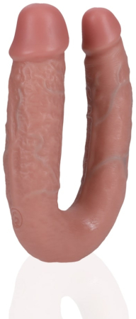 Двусторонний фаллоимитатор RealRock U Shape Realistic Double Dildo 12,7 см