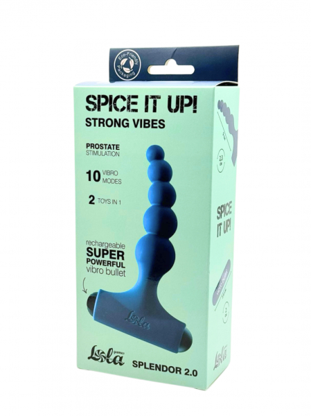 Анальная пробка с перезаряжаемой вибропулей зеленая SPICE IT UP SPLENDOR 2.0