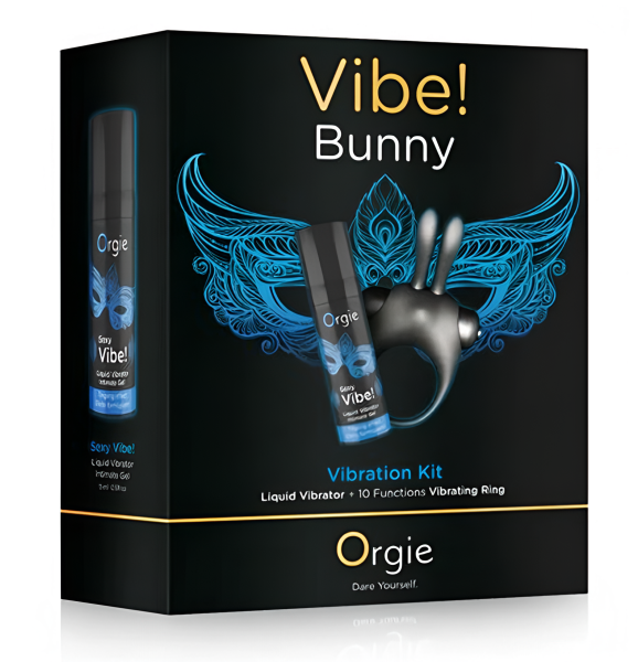 Набор Orgie Vibe! Bunny с вибрирующим гелем Sexy Vibe и виброкольцом
