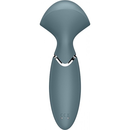 Перезаряжаемый мини-массажер с вибрацией серый Mini Wand-er Satisfyer 