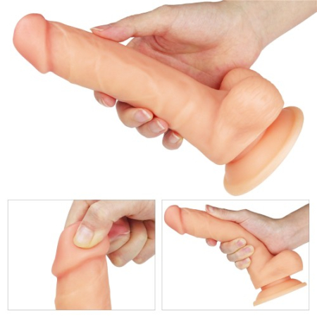 Реалистичный фаллоимитатор на присоске The Ultra Soft Dude 20 см