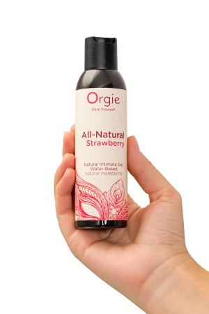 Съедобный лубрикант на водной основе с клубникой Orgie ALL NATURAL STRAWBERRY 150 мл