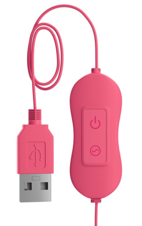 Перезаряжаемая вибропуля розовая с проводным управлением OMG! #Cute Vibrating Bullet
