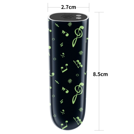 Светящийся в темноте перезаряжаемый мини вибратор LoveToy Music Massager