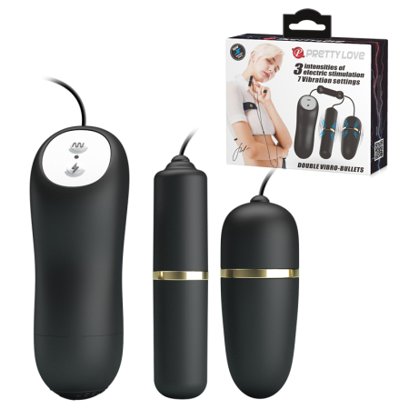 Набор вибропуль с электростимуляцией Pretty Love Double Vibro-Bullets