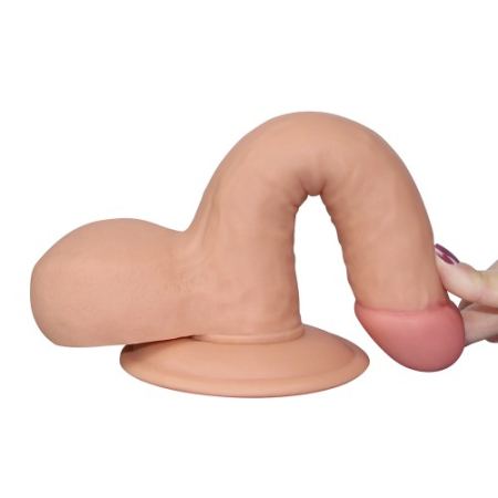 Реалистичный фаллос на присоске The Ultra Soft Dude 18 см