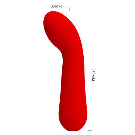 Перезаряжаемый гибкий вибратор для точки G Pretty Love Faun Super Soft Silicone красный