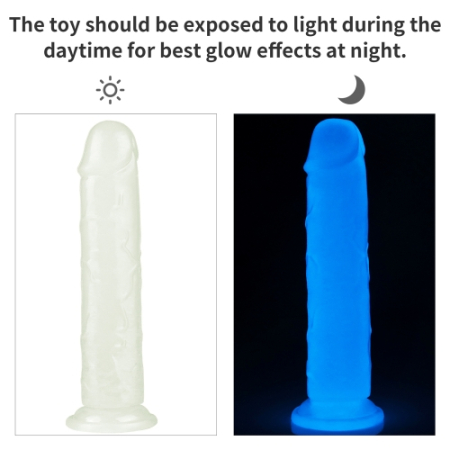 Светящийся в темноте фаллос на присоске Lumino Play Dildo 21 см