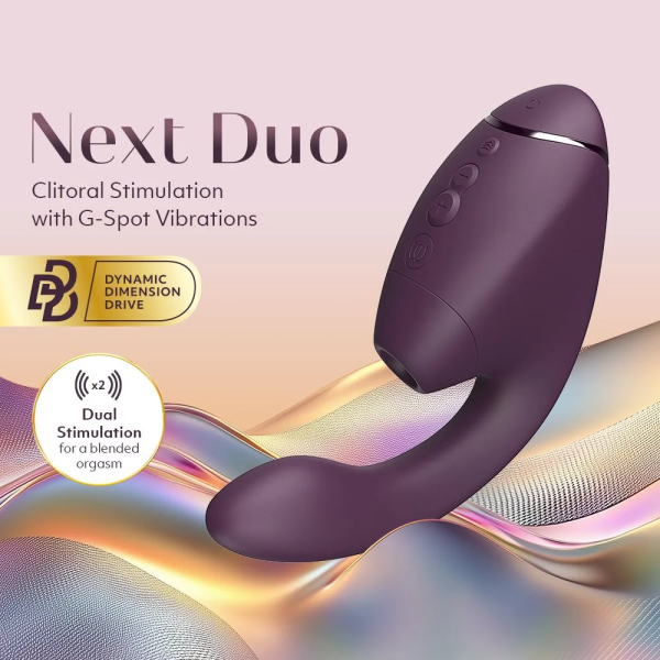 Бесконтактный клиторальный стимулятор Womanizer Next Duo, фиолетовый