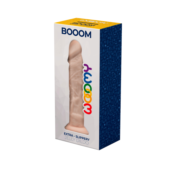 Реалистичный фаллоимитатор на присоске телесный Booom Wooomy
