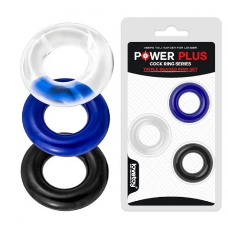 Набор из 3 эрекционных колец Power Plus Triple Donut Ring Set